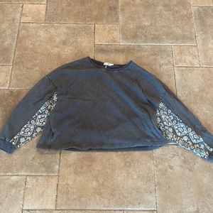 Grey distressed sweater
